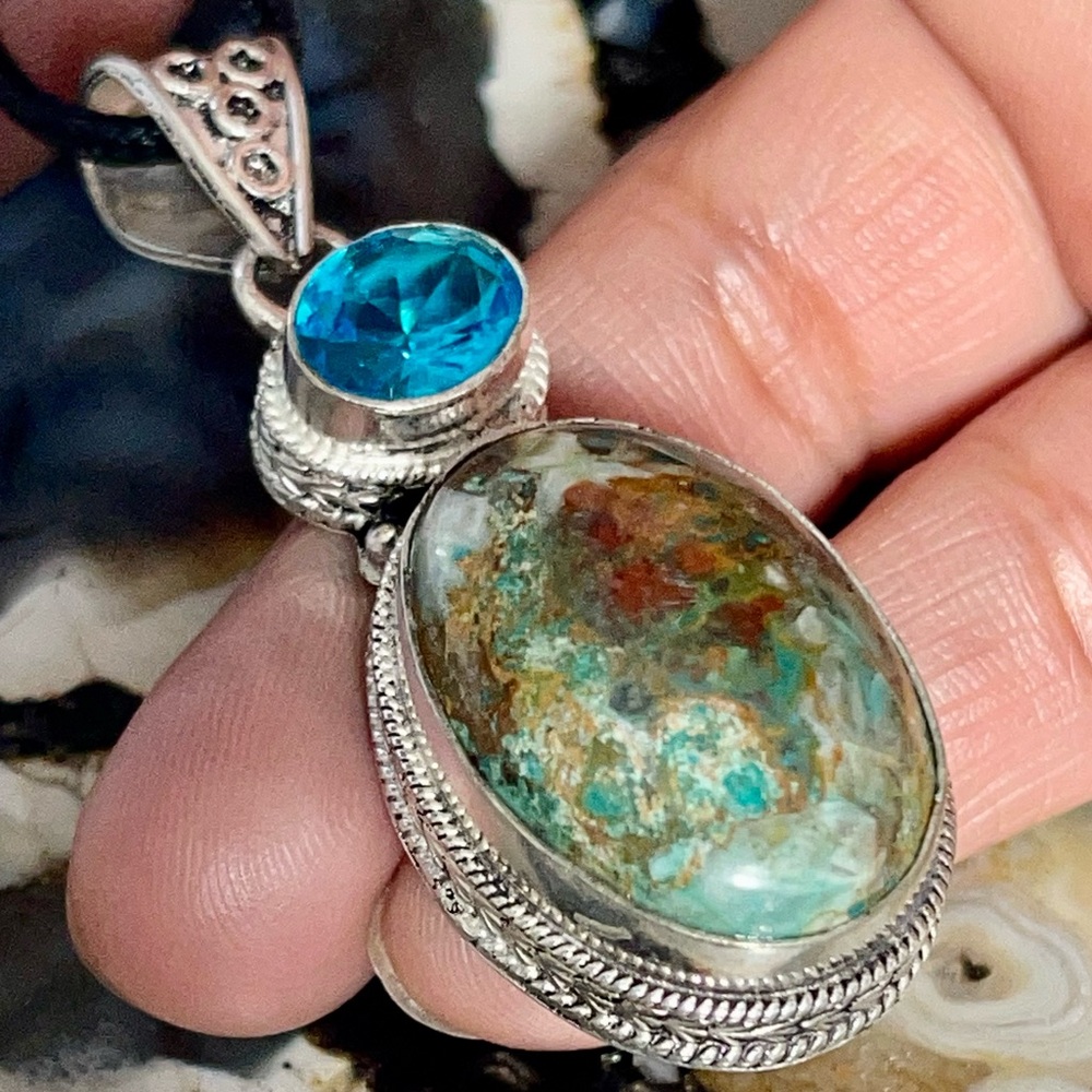 Chrysocolla Pendant 2”